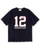MIDNIGHT12AM 12-Pointing Short Sleeve T-Shirt Navy