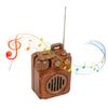 Retro Bluetooth Speaker Radio Wood Grain HiFi Lossless Sound Supports U Disk Memory Card Bluetooth S