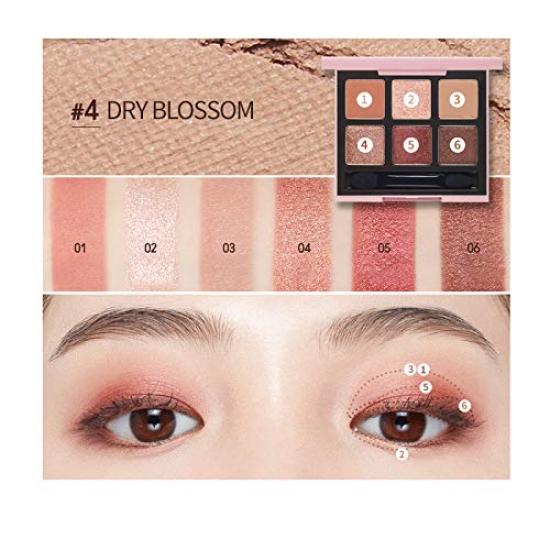 ETUDE Heart Play Color Eyes Dry Blossom [Eyeshadow Palette, Eyeshadow] 0.6g (x 6)
