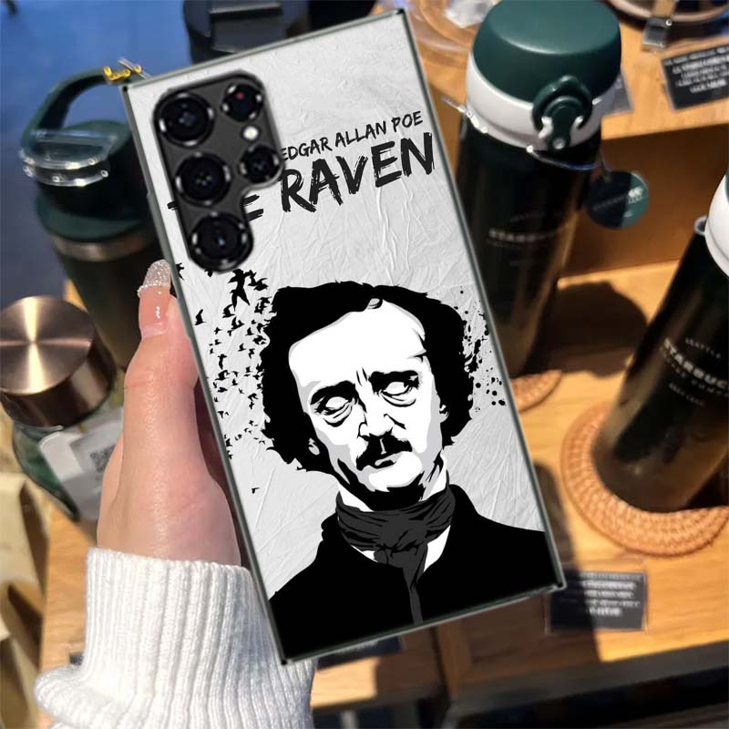 Edgar Allan Poe Cases Phone Case for Samsung Galaxy S26 Ultra S25 Edge S24 S23 FE S21 Plus S20 S22 S10 Cover TPU Capa Shell Shoc