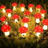 8-Piece Solar Outdoor Mushroom Lights Set for Garden Courtyard Lawn Decorative Ambiance Lighting