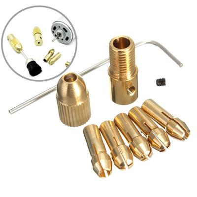 6pcs 1.0-3.0mm Aperture 3.17mm Copper Drill Chuck small motor mini Electric set