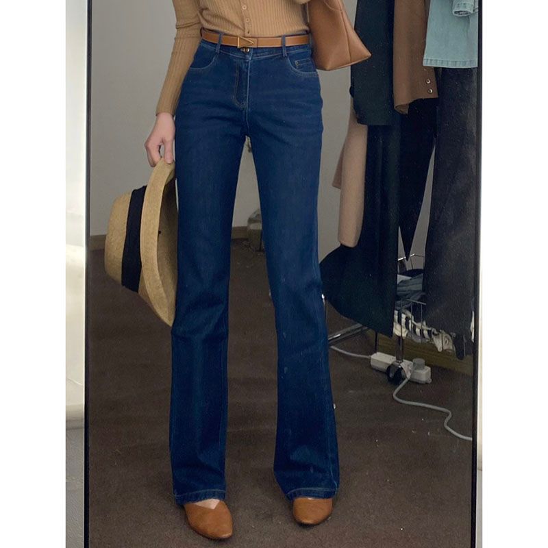 

Fashion Style Temperament Wild Niche Style Chic Unique Pants Dark blue S