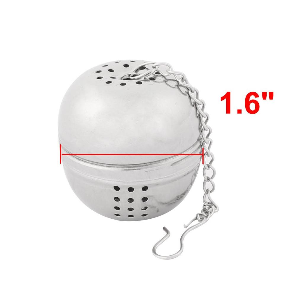 Uxcell Stainless Steel Tea Strainers, Ball Tea Strainers, Household Use, Egg-Shaped, Condiment Strainer, Tea Leaf Strainer, 4cm Diameter, Pack of 5