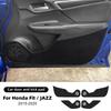 Door Anti-kick Pad For For Honda Fit JAZZ 2015 2016 2017 2018   LHD RHD Car Leather Carbon Mat Interior Trim Accessories