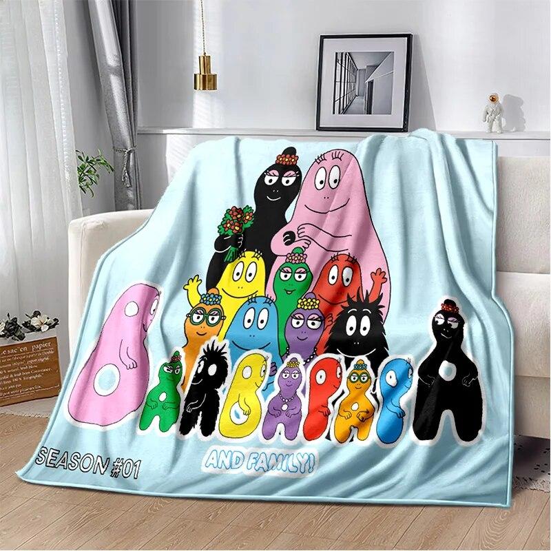 

Les Barbapapa Family Аніме мультяшна ковдра, м яка ковдра для дому, спальні, ліжка, дивана, пікніка, подорожей, офісної ковдри, дитячої 150x200cm