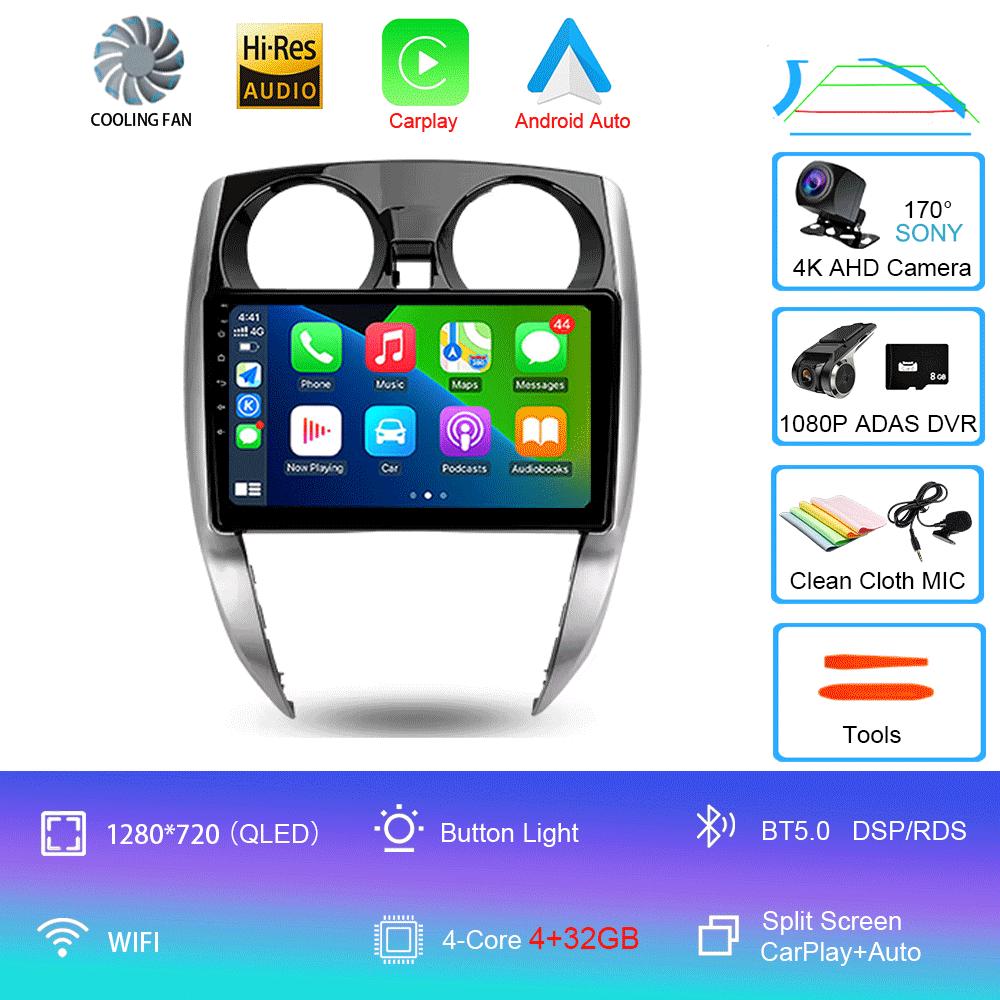 Car Radio Android 14 Carplay Auto For Nissan Note 2 E12 2012-2021 Multimedia Video Player GPS Navigation WIFI 4G DSP Stereo DSP