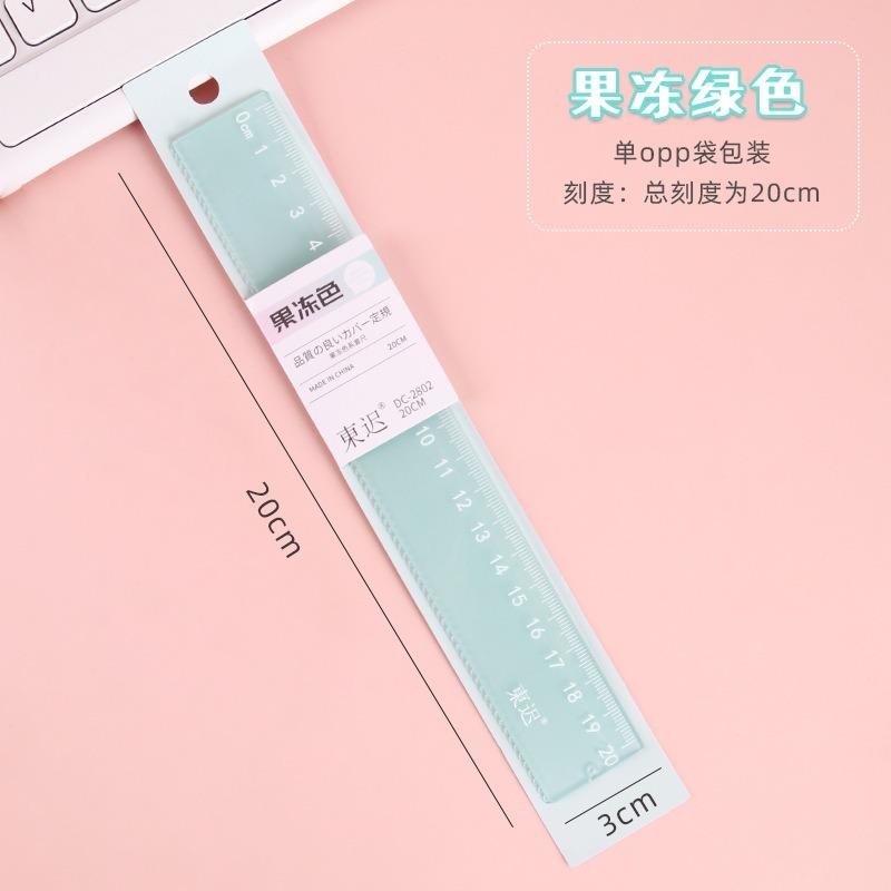 Creative Jelly Color 20cm Straight Ruler For Student Office Drawing Measuring Tool
