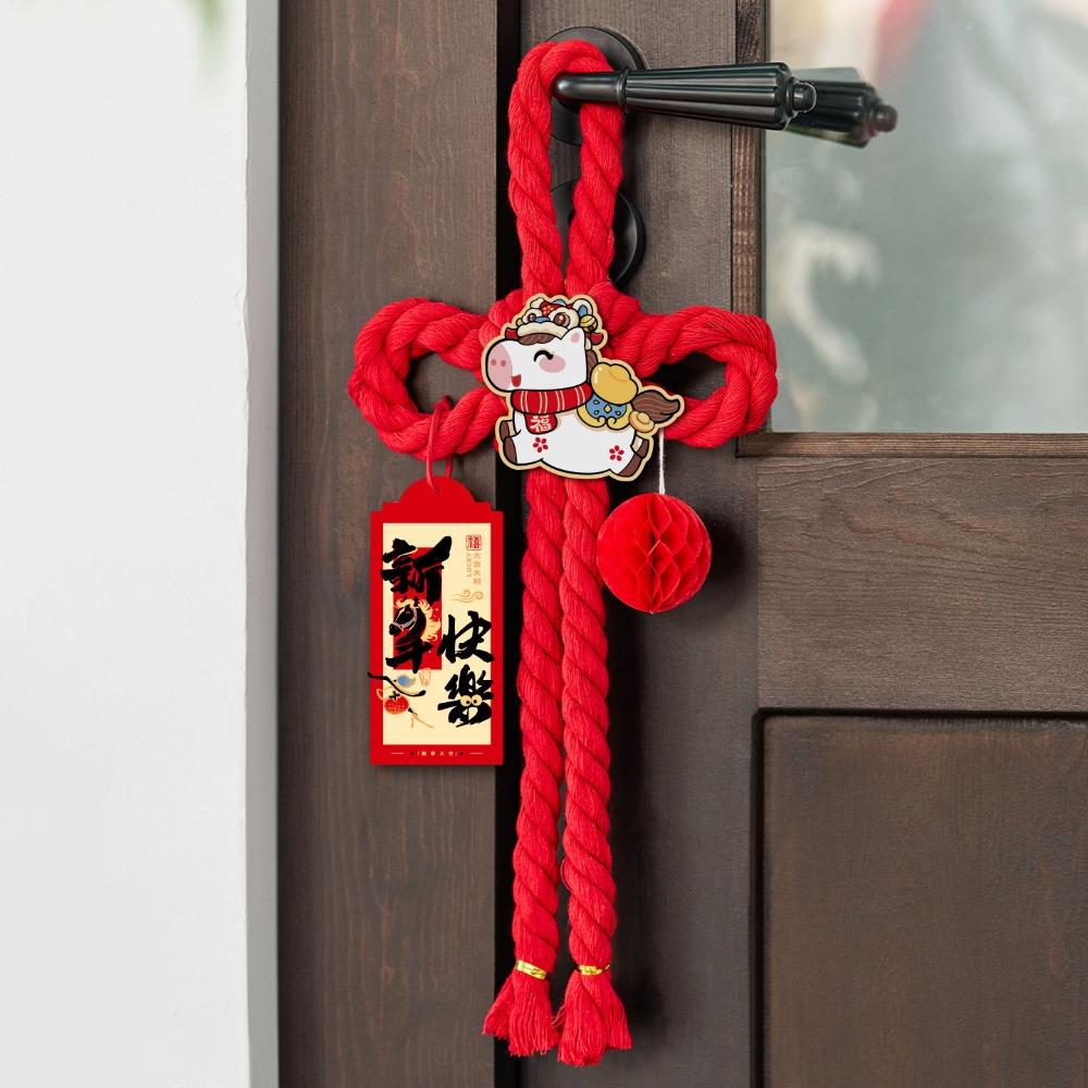 Traditional Handcrafted New Year Decoration DIY Lucky Charm Swastika Knot Pendant Hanging Design Chinese Knot Ornaments