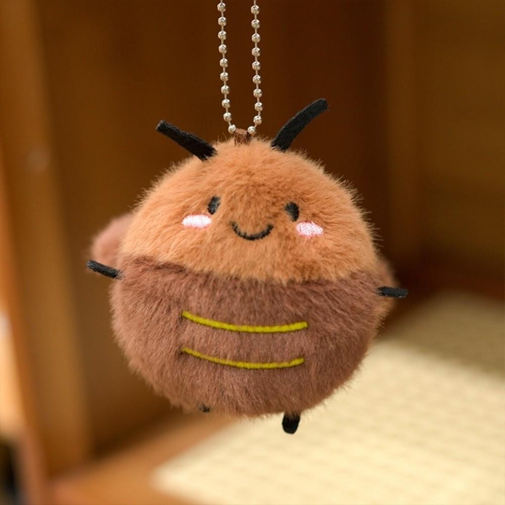 Cute Cartoon Cockroach Keychain Animal Backpack Pendant Keyring Car Key Holder Decoration