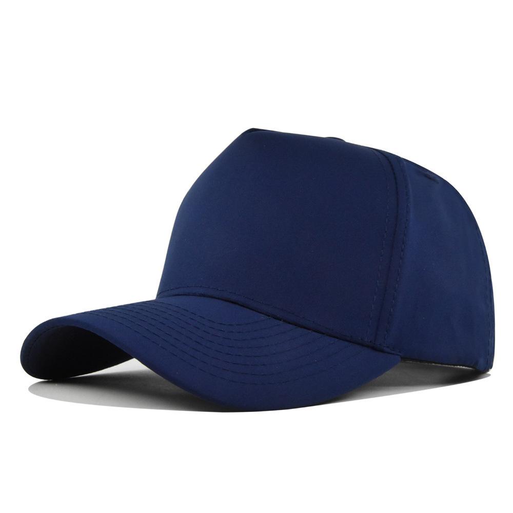 Solid color 5-panel duckbill cap - adult couple sun hat - curved brim baseball cap - no