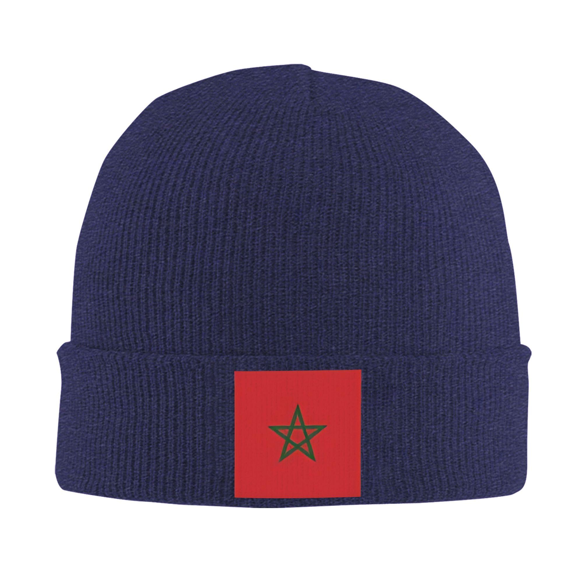 

Morocco Flag Beanie Hats Bonnet Hats Men Women Trendy Outdoor Knitting Hat Autumn Graphic Head Wrap Caps One Size