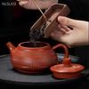 Yixing Purple Clay Tea Pot Raw Ore Dahongpao Ball Hole Filter Tea Infuser Chinese Beauty Tea Accessories Handmade Zisha Teapot