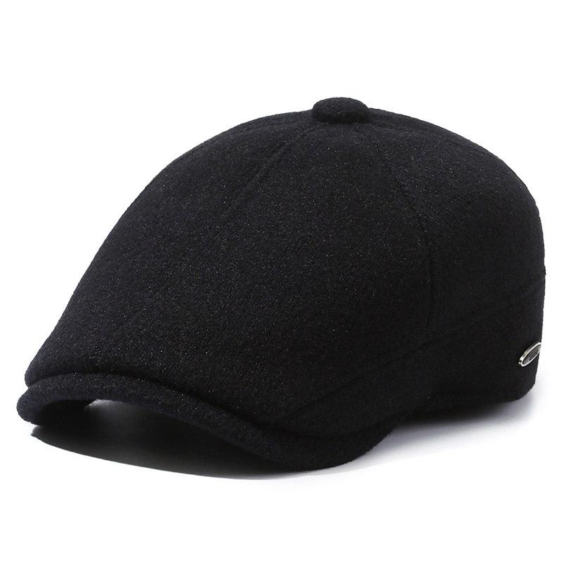 Old Man Beret Men's Autumn Winter Middle-Aged and Elderly Dad Hat Outdoor Ear Protection Warm Cap Peaked Cap