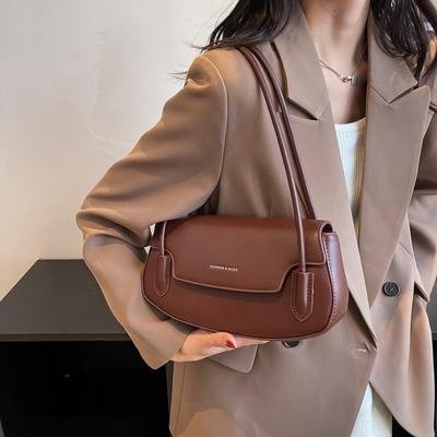 Bolsas de ombro com alças duplas para mulheres, bolsa e bolsa de mão retrô, grande capacidade, bolsa de axila de rua