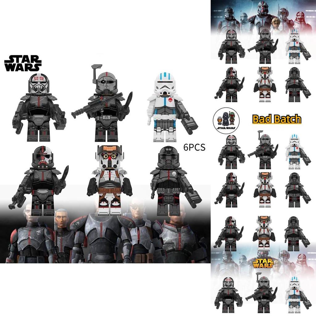 Star Wars Clone Troopers Bad Batch 6-teiliges Baustein-Minifiguren-Spielset