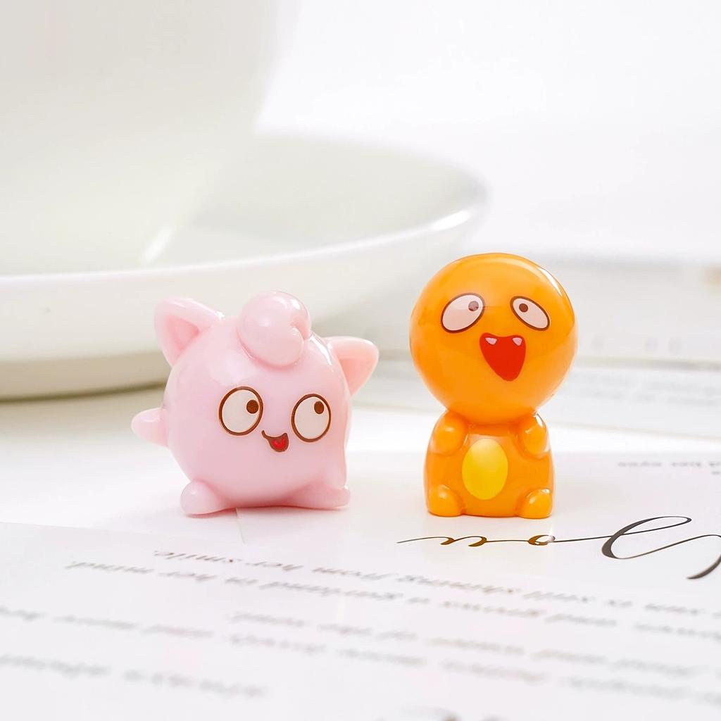6pcs/Set Anime Figure Pokemon Monsters Wacky Pikachu In Charmander PVC Adult Collection Jigglypuff Model Dolls Toy Gift
