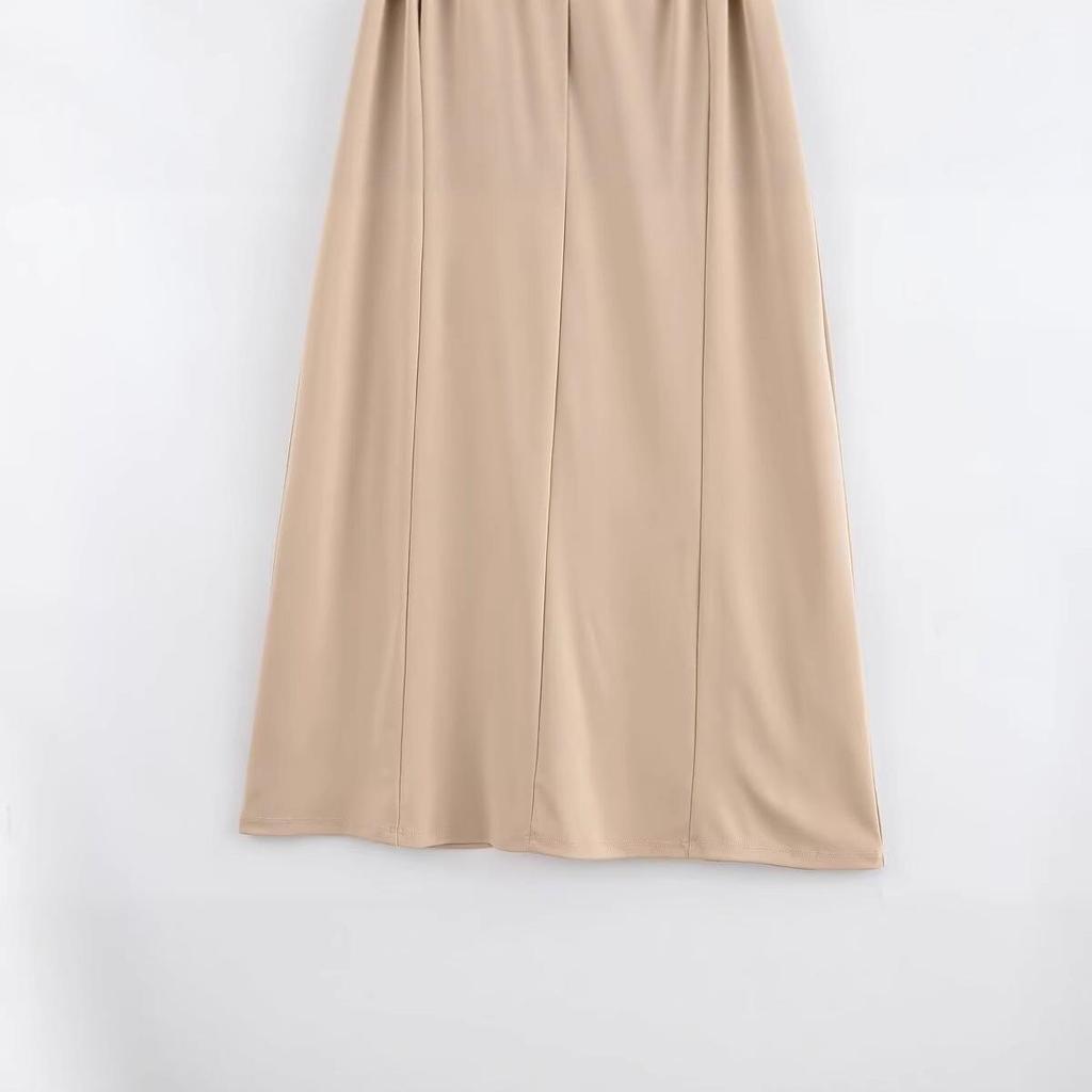 2025 Summer Fashion: Elegant Sleeveless Evening Dress with Chest Tie Design