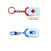 Practical New 3D Printed Pocket Mini Sliding Medicine Box for Easy Carrying Filling and Going Out Portable Capsule Keychain Tool