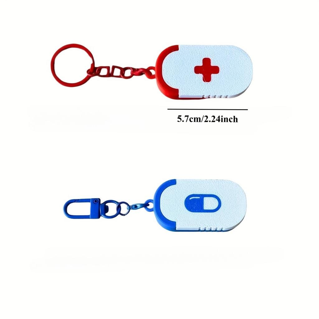Practical New 3D Printed Pocket Mini Sliding Medicine Box for Easy Carrying Filling and Going Out Portable Capsule Keychain Tool