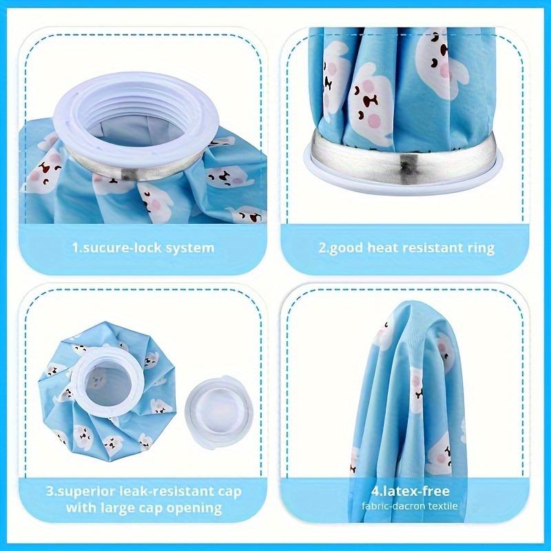 Cartoon Gel Ice Pack, Reusable Cold Hot Compress Bag for Injury, Portable Foldable Therapy Ice Bag for Kids and Adults