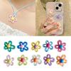 Bunte Blume Anhänger DIY Halskette Armband Ohrringe Fassung Anhänger für Schmuckherstellung Zubehör Vanlentines Geschenk