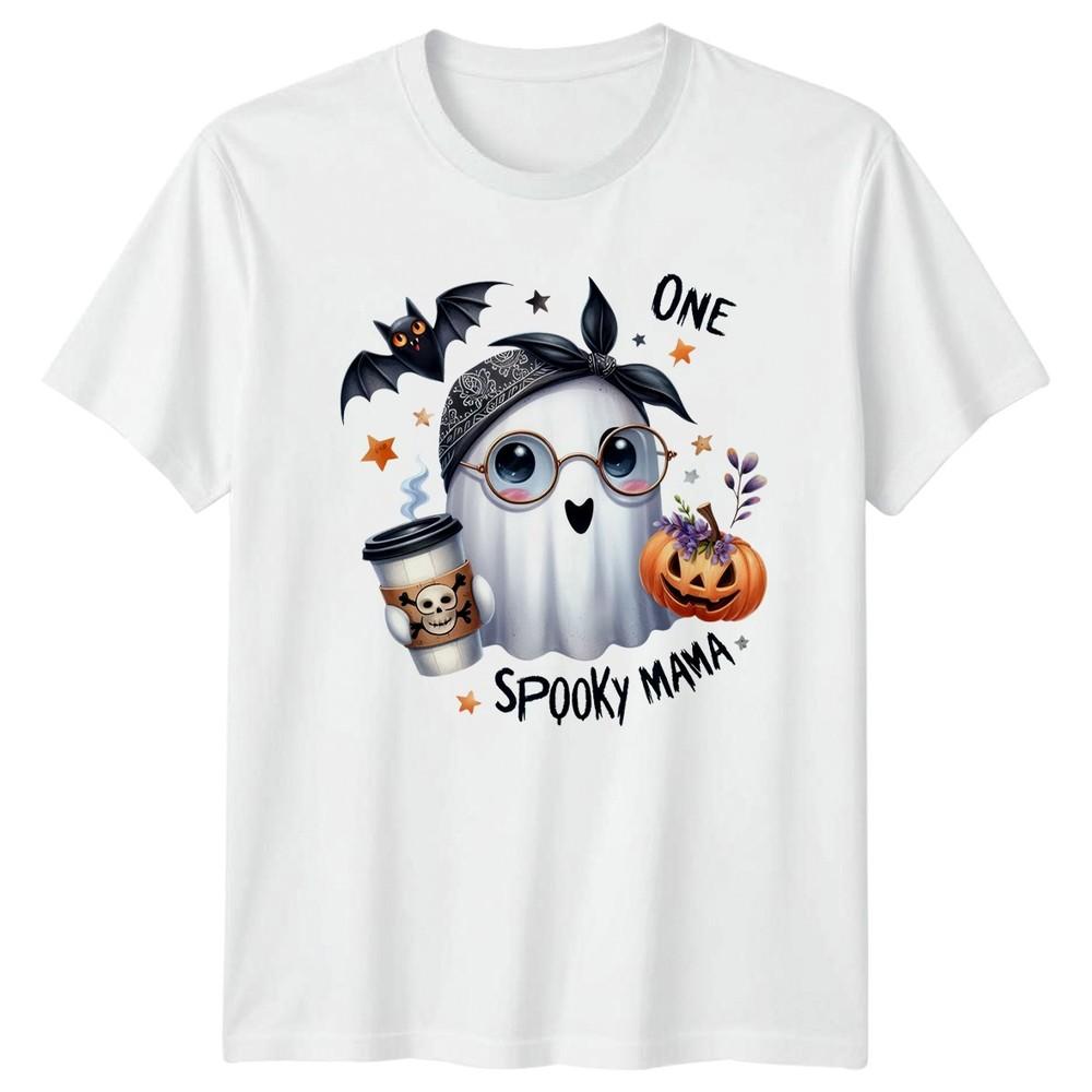 One Spooky Mama Unisexs TShirt Spooky Mama Halloween Gift For Her S