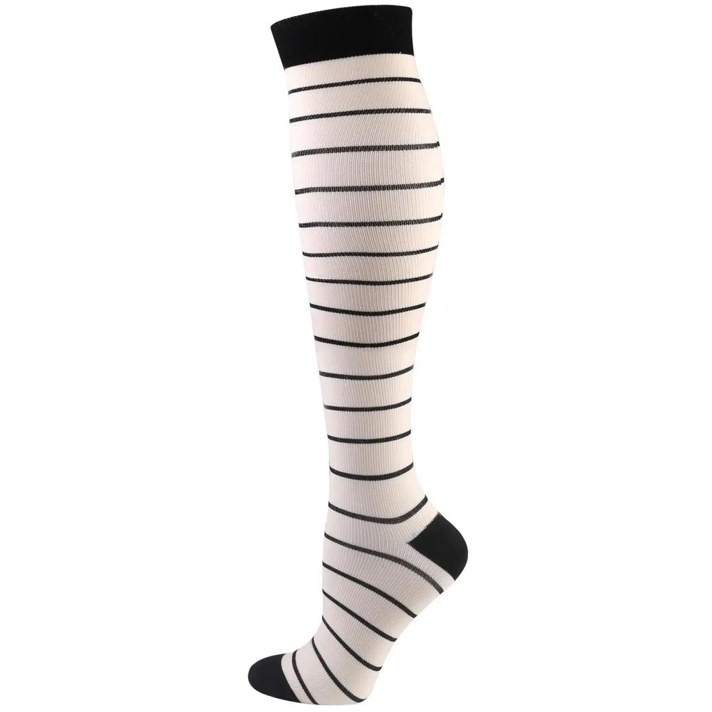 1Pair Snug Support Stockings For Compression Wear Cooling Running Cycling Pressure Soccer Adult Sock Korean Edition Network Pressure Socks