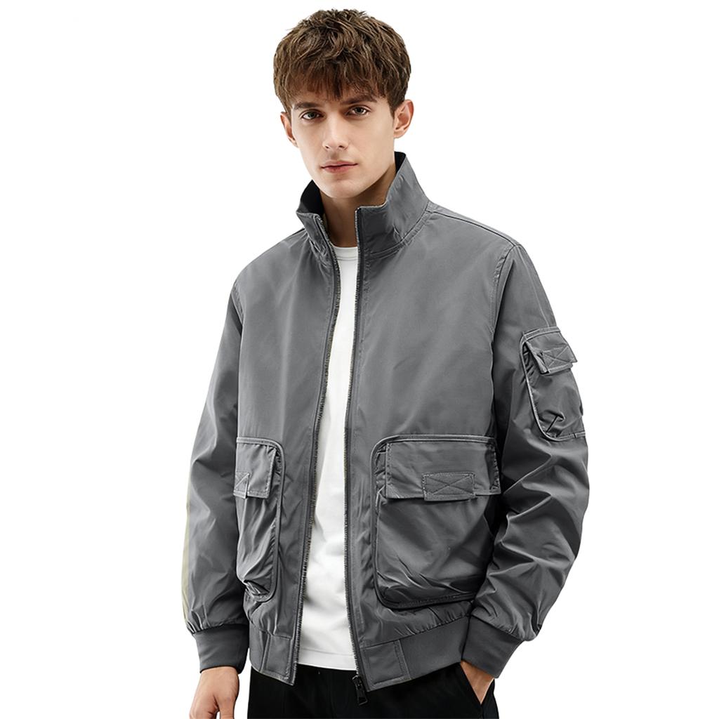 Men's Casual Fashion Outdoor Stand Collar Flight Jacket