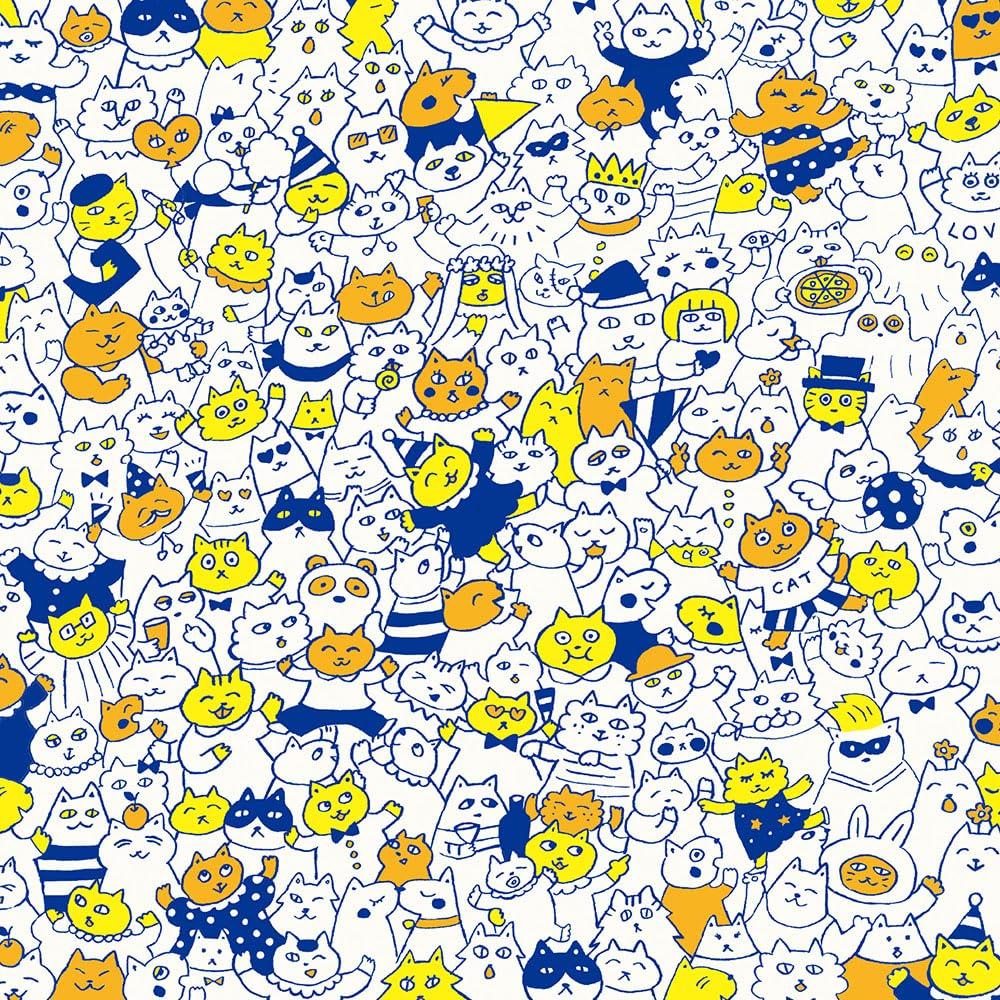 Toyo Origami Colorful Chiyogami 15cm 8 40 5187 Cat-Filled Paper, square, patterns, sheets,