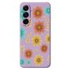For Samsung Galaxy A17 5G Case Red Yellow Blue Flowers Pattern Printing Straight Edge TPU Phone Back Cover