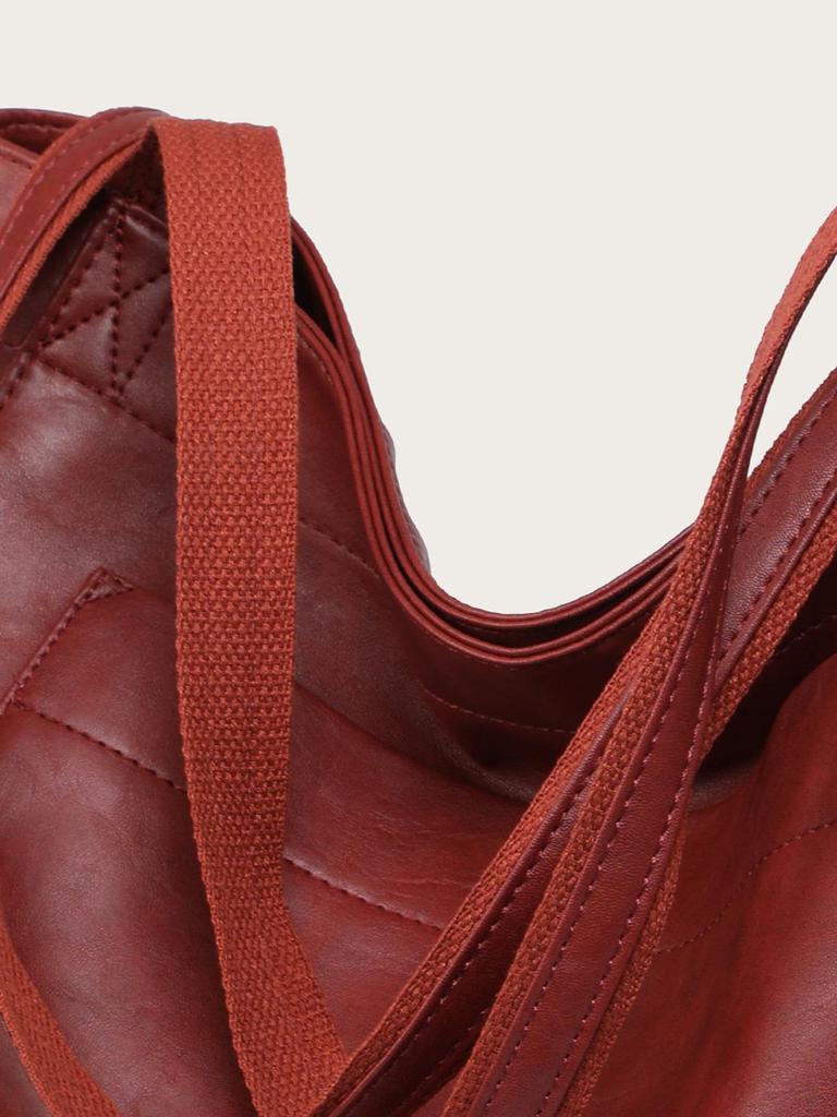 Women's Retro Waxed Leather Tote: Stylish, Soft, Large Capacity, One-Shoulder Handbag with Pockets