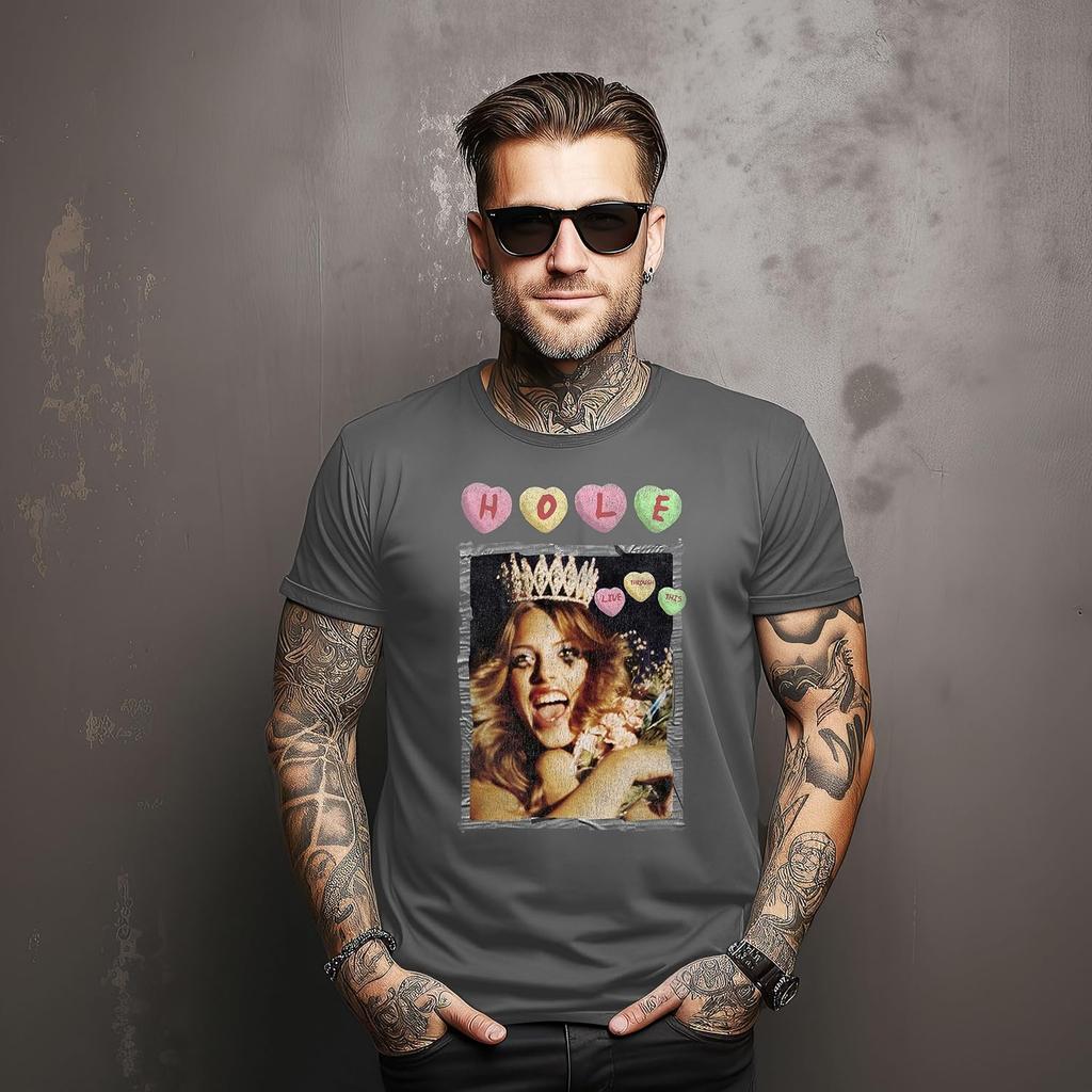 Hole Men's Live Through This T-Shirt Charcoal | Officially Licensed Merchandise