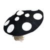 Soft Velvet Costume Headpiece Oversized Fungus Beret Cap Adjustable Mushroom Hat  Cosplay