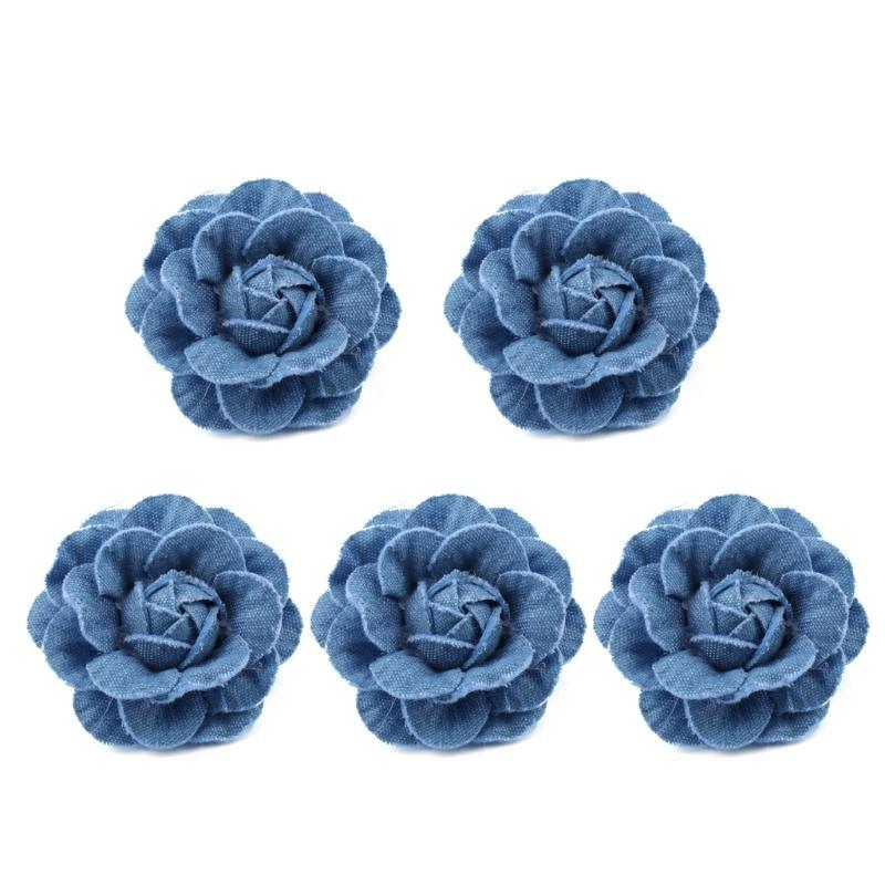 5pc Korea Fabric Flowers Clothes Hats Dress Decoration Flower Hair Accessories DIY Scrapbooking Crafts Supplies