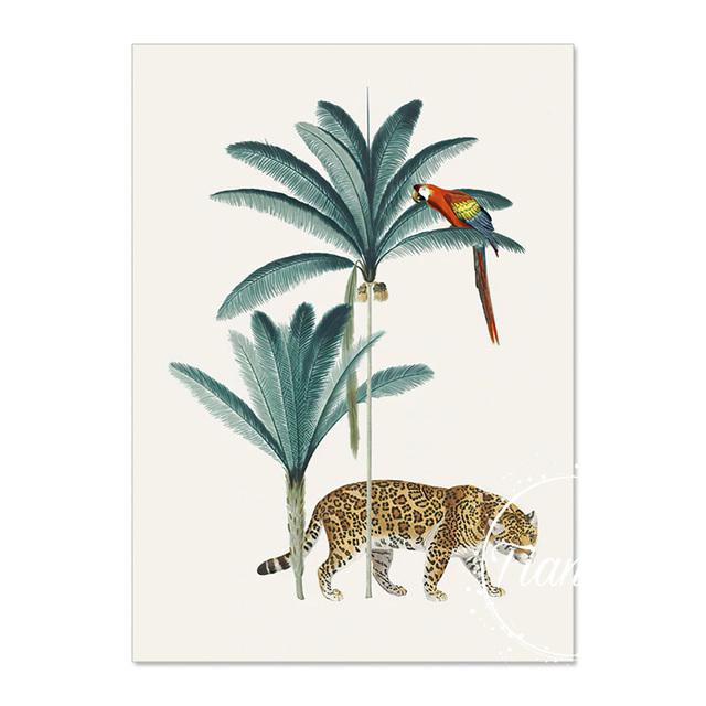 Abstraction Palm Leaf Plant Canvas Painting Botanical Nordic Wall Art Poster Print Scandinavian Decoration Picture Artwork Decor No Frame