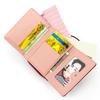 Women'S Wallets Tri Fold Card Bags Pocket Short  Embroidered Love Pattern
