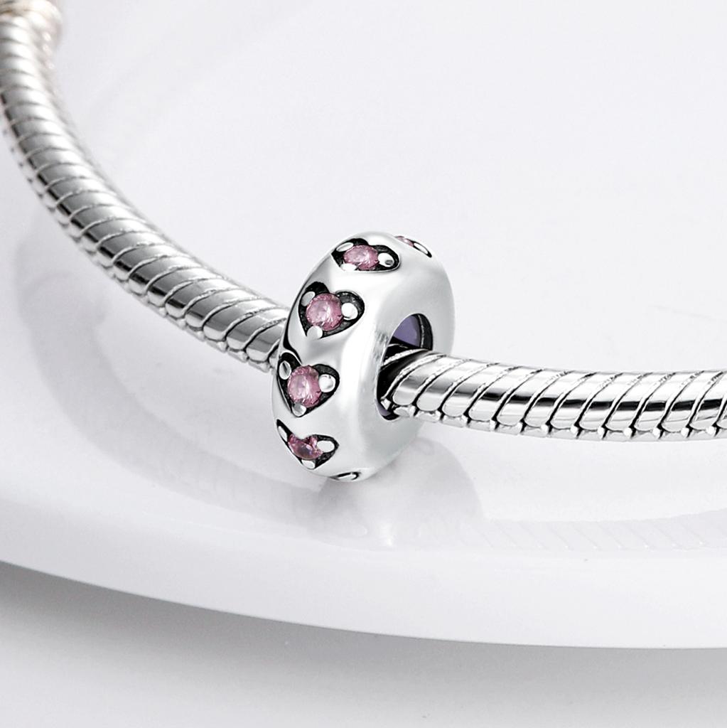 Copper Silicone Spacer Stopper Clip Charms Chamilia Beads Fit Original Necklace Bracelet Diy Gift Women