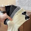 Ballet-style Socks for Women, Lace Mid-calf Socks, Autumn Sweet Bow Polka Dot Pile Socks for Women