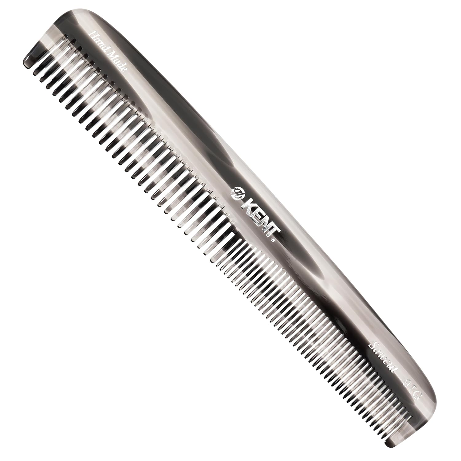 GB KENT Royal Warrant High-Quality Handmade Hair Comb 190mm Dresser Natural Origin Static Electricity Suppression Smooth Fine Teeth Coarse 2Way Dual