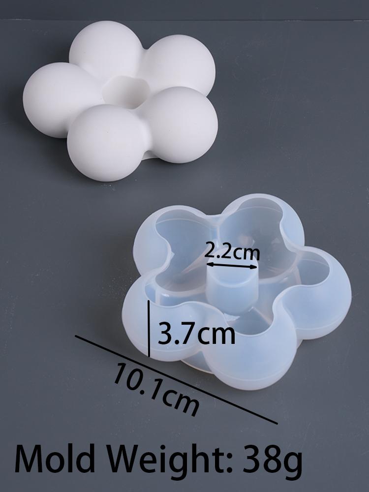 Bubble Flower Shape Candle Holder Silicone Mold DIY Cloud Candlestick Gypsum Casting Molds Plaster Resin Craft Making Home Decor