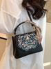 Fashion Embroidery Shoulder Bag Women Designer High Quality Leather Handbag Purse Ladies Small Crossbody Messenger Bag Female