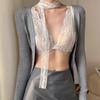 Donna Estate Sottile Denaro Puro Desiderio Sexy Pizzo Seno Grande Mostra Piccolo Ricevi Coppia di Latte Prevenire Gocciolamento Biancheria Intima