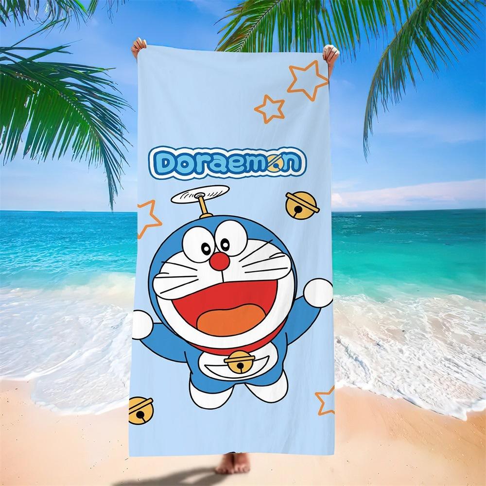 Cute Cartoon Character Printed Microfiber Beach Towel Quick Dry Soft Bath Towel For Kids Swimming