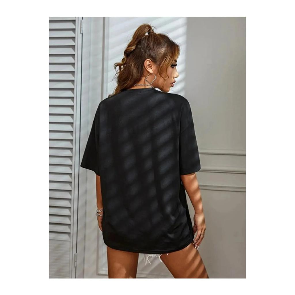 I Hate Mornings Cute Cats Printed Oversize T-shirt