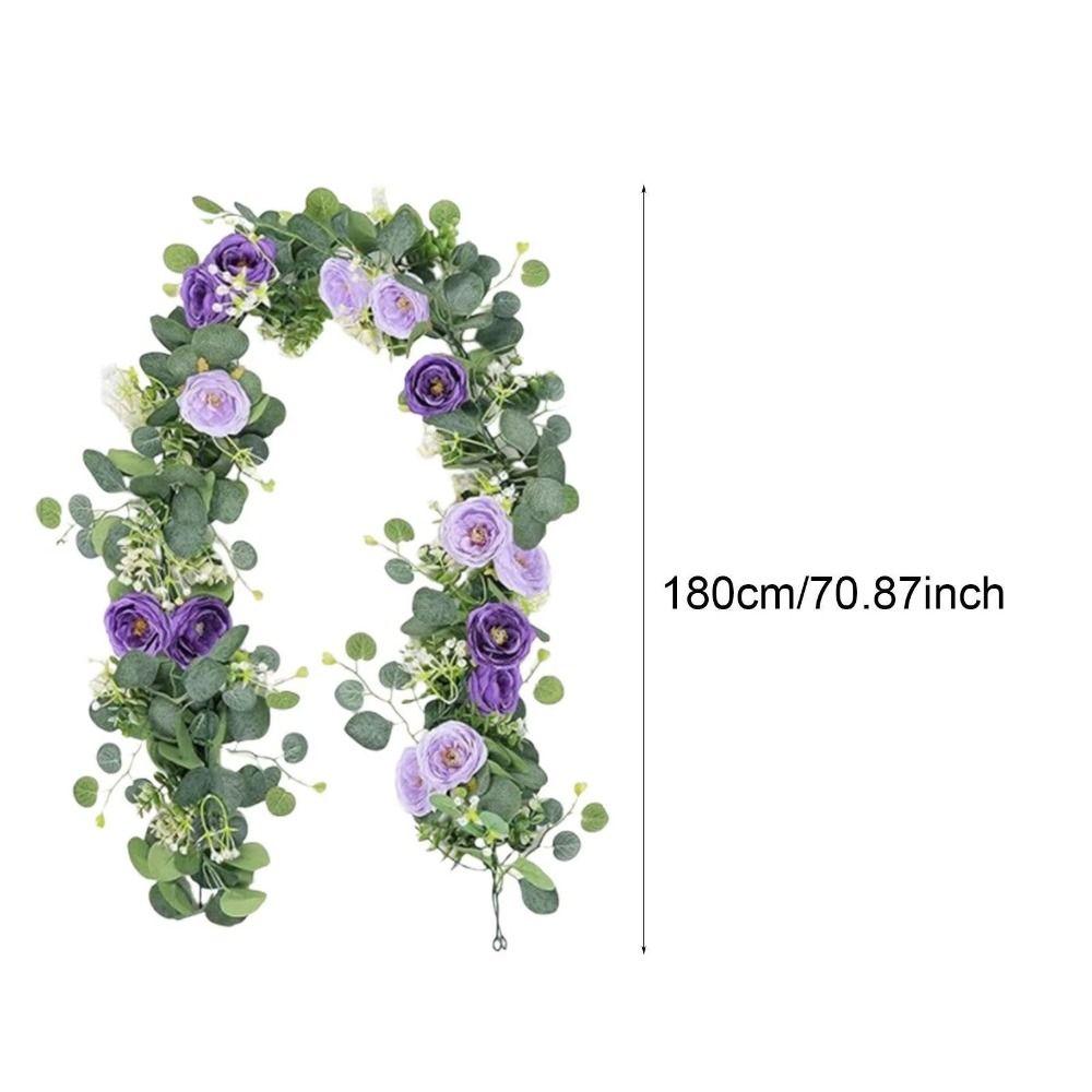 Artificial Flower Dressing Flower Garland Plastic Lifelike Garland Hanging Plants Handmade Flexible Artificial Flowers Vine