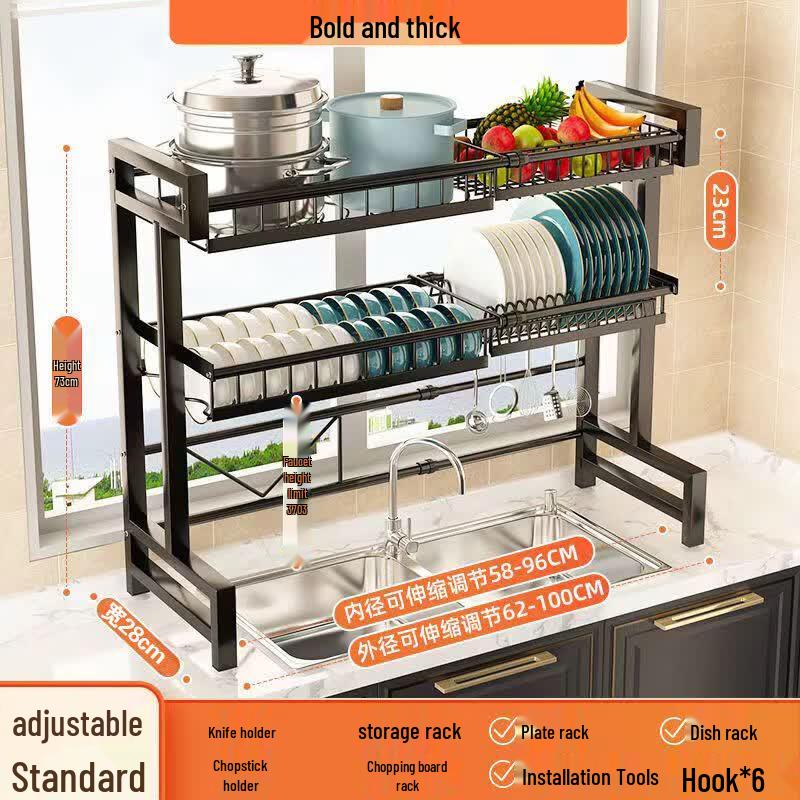cmaos Double Layer Expandable Dish Drying Rack