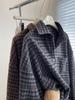 Damen Retro Karobluse - Herbst/Winter 2025 Koreanischer Lockerer Schnitt, Langarm Layering-Stil