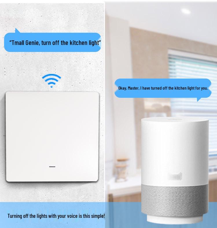 Smart WiFi Button & Wall Switch with Cross-Border RF and Alexa Voice Control