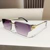 New Metal Frameless Polygonal Fashion Sunglasses Y2k Women's Sunglasses Trendy Sunglasses 90323